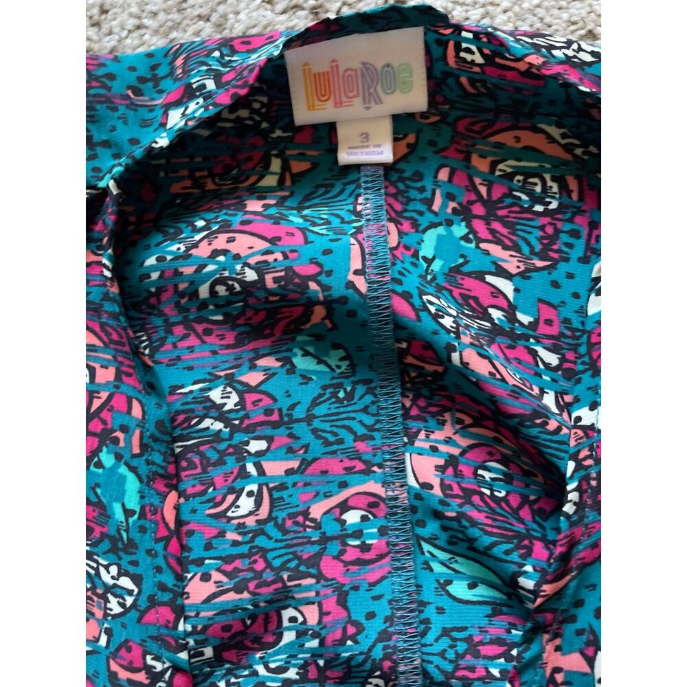 Girls Teen/Youth Green Sheer Floral Kimono Open Cardigan Size 3 XS/S Kidcore - Picture 3 of 8